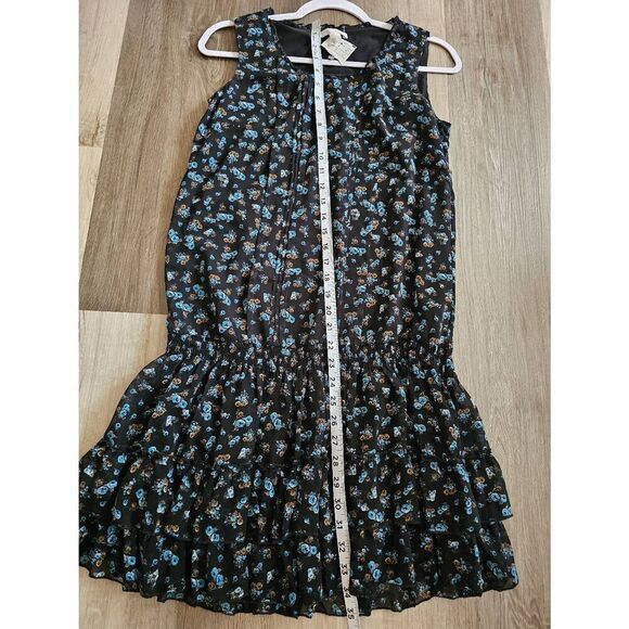 Promod size 8 Y2K Dress Blue floral - Picture 4 of 7